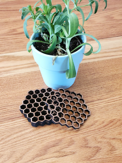 Beehive Coaster Set with Holder