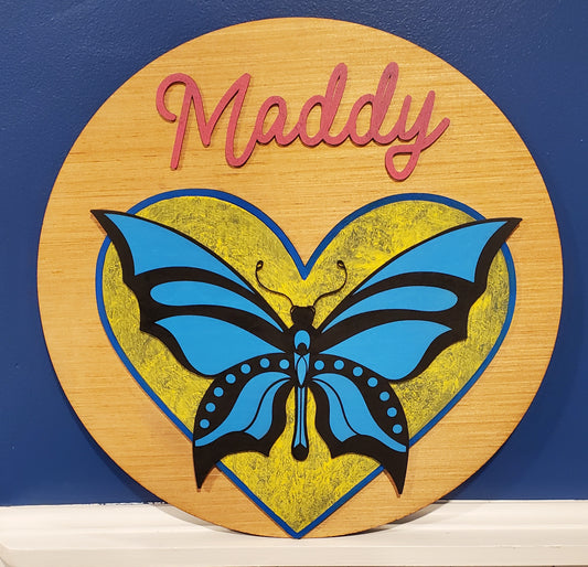 Butterfly Custom Name Sign