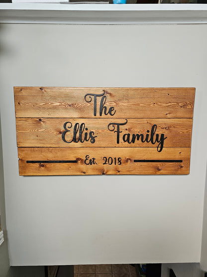 Custom Family Name Sign