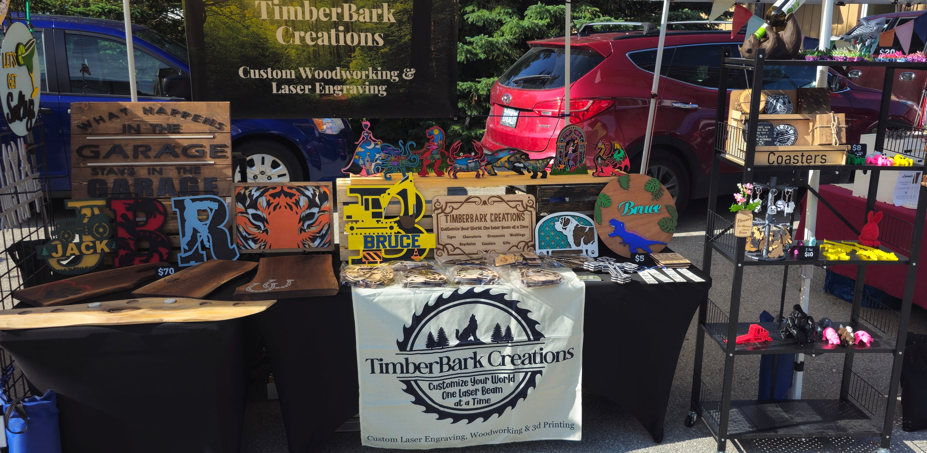 Timberbark Creations, Custom Laser Engraving Products, Paint Kits, Custom Signs