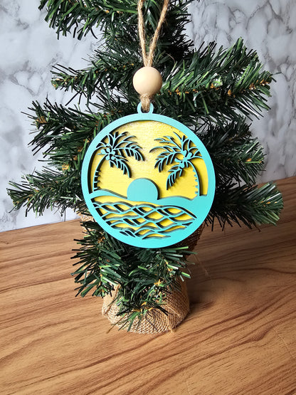 Tropical Beach Ornament