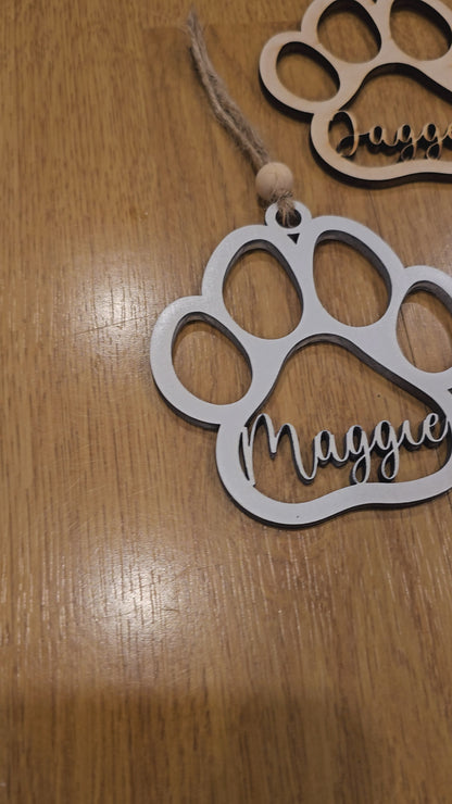 Paw Print Ornament - Custom