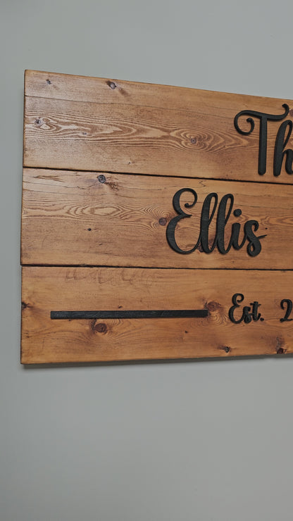 Custom Family Name Sign