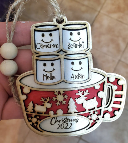 Marshmallow Family Ornaments